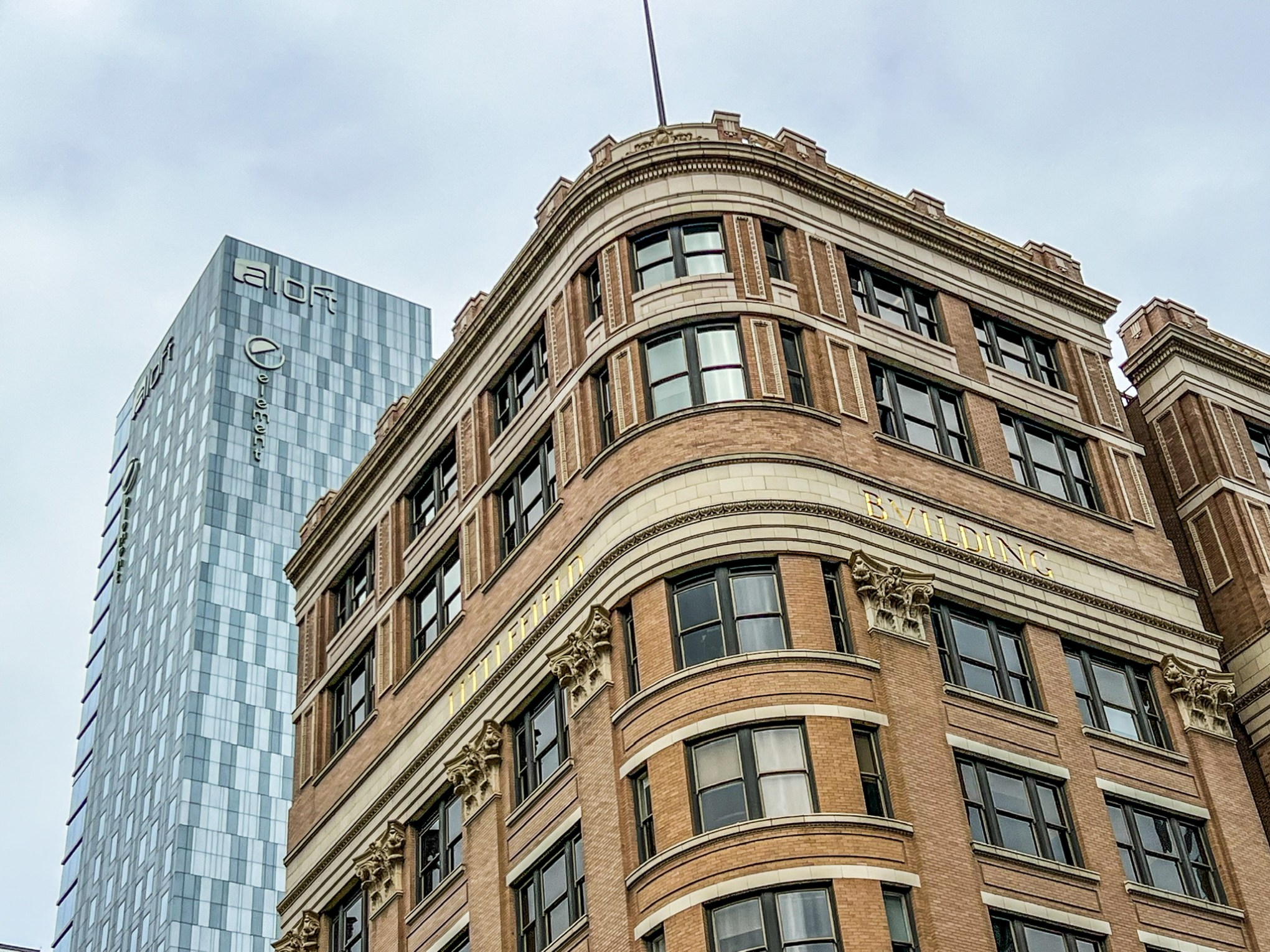 The historic Littlefield Building with Flatiron Building in the background