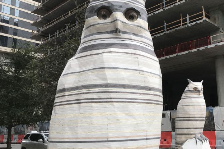 a person standing in front of a building
